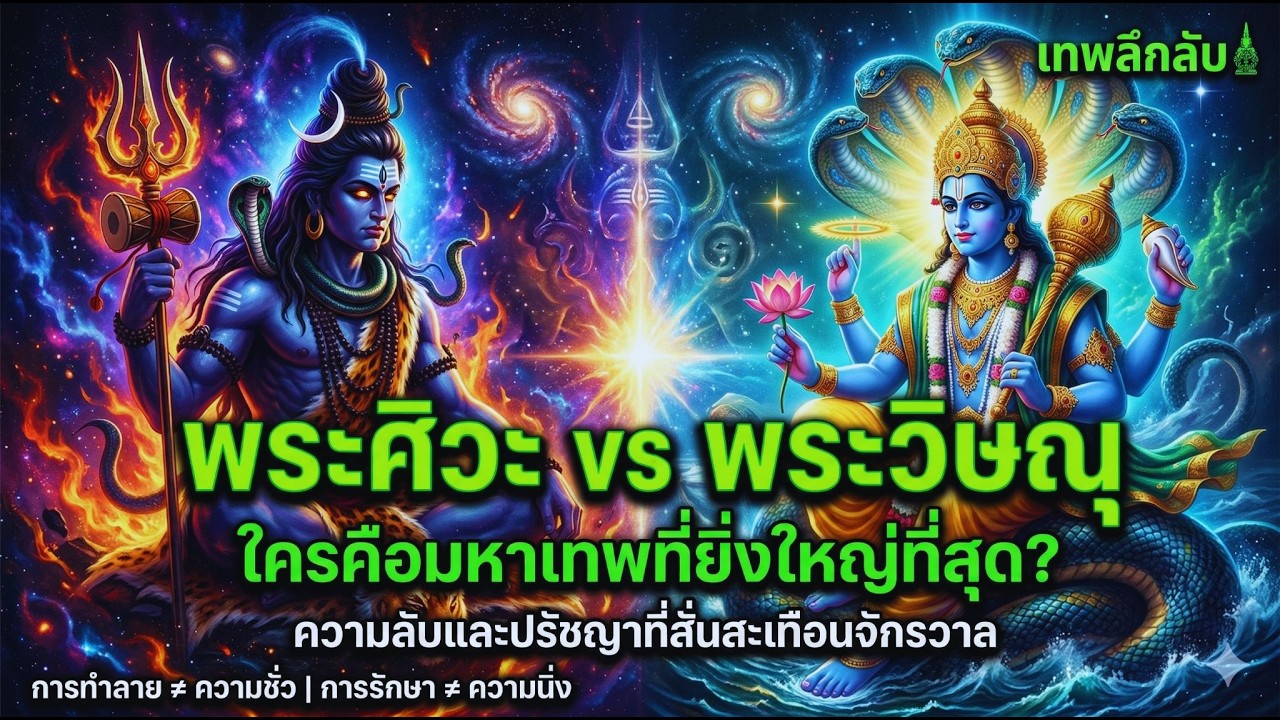 พระศิวะ vs พระวิษณุ : ใครคือมหาเทพผู้ยิ่งใหญ่ที่สุด? เจาะลึกความลับและปรัชญาที่สั่นสะเทือนจักรวาล