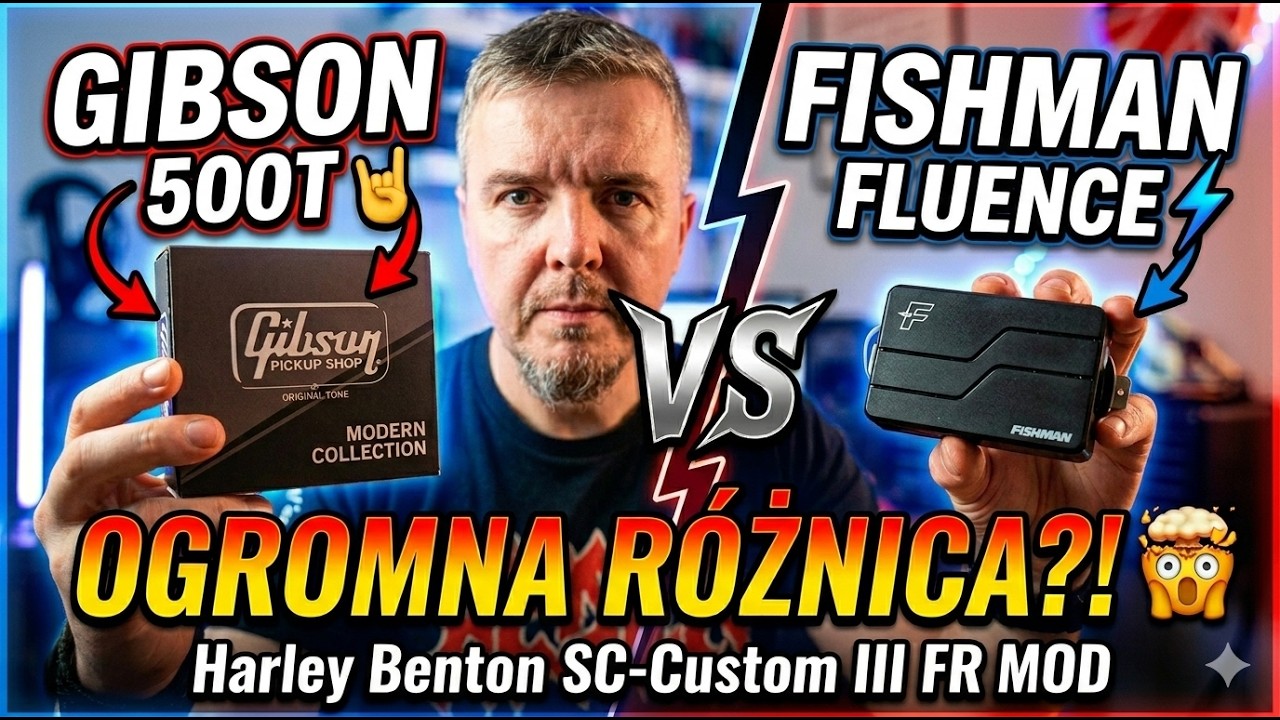 &bdquo;Fishman Fluence vs Gibson 500T 🔥 OGROMNA r&oacute;żnica!  Harley Benton SC Custom III FR MOD&rdquo;