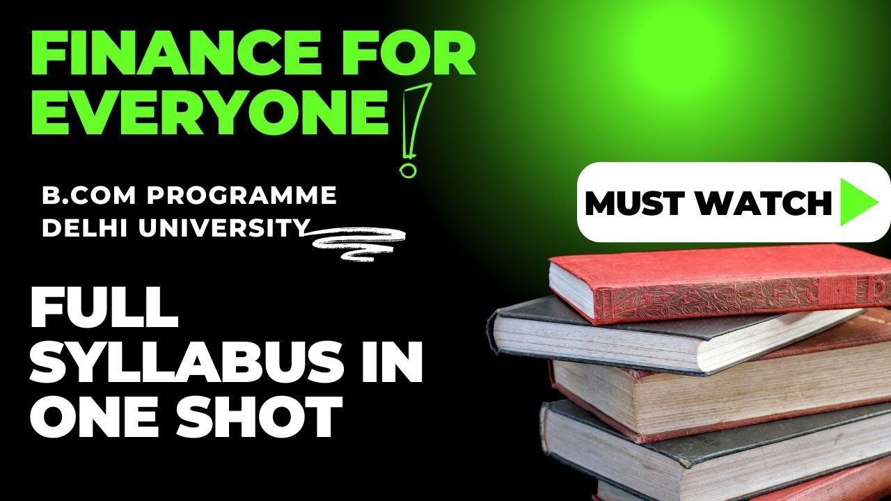 Finance for everyone | full syllabus one shot in less than 30 minute!| bcom | must watch😨 |
