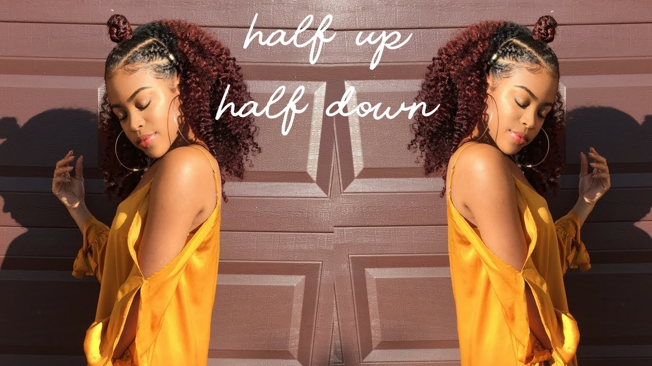 Another 🔥 Natural Hairstyle ft. HerGivenHair Clip-ins | Half-Up Half-Down