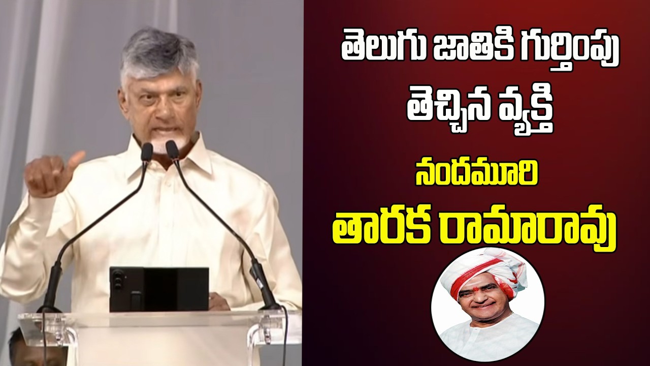 తెలుగు జాతికి గుర్తింపు తెచ్చిన వ్యక్తి నందమూరి తారక రామారావు 🙏🙏 CM Chandrababu About Senior NTR