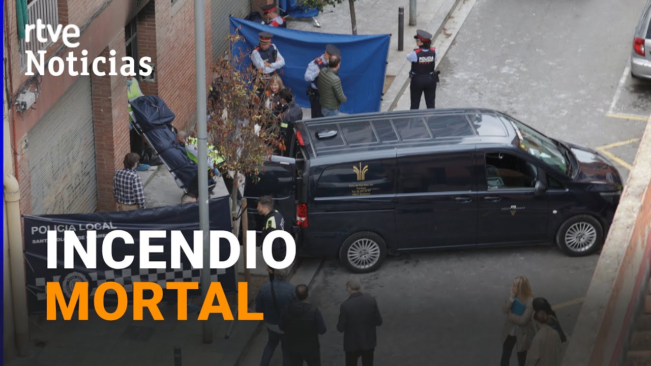 SANTA COLOMA de GRAMENET (BARCELONA): MUEREN 3 PERSONAS en el INCENDIO de una VIVIENDA | RTVE