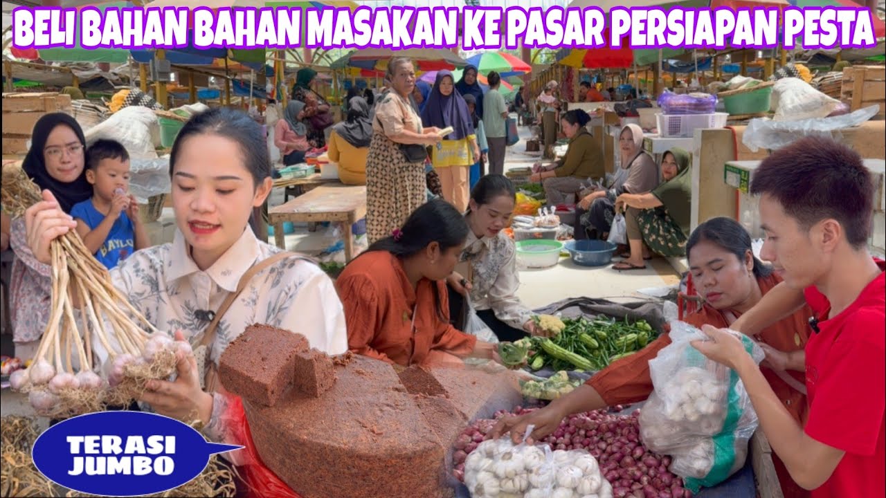 KE PASAR BELI BUMBU MASAKAN PERSIAPAN ACARA DI LOMBOK, PAWEIXUN JADI PUSAT PERHATIAN 😅
