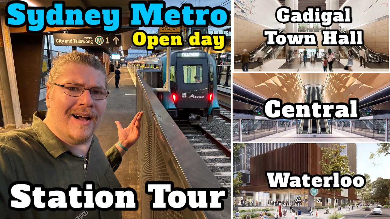 Sydney Metro City Station Tour. Sydenham, Waterloo, Central, Gadigal Town Hall￼