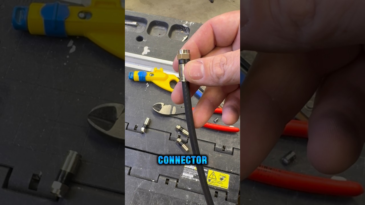 Базовый F-разъём RG6: инструкция! #подрядчик #инструменты #кабель
