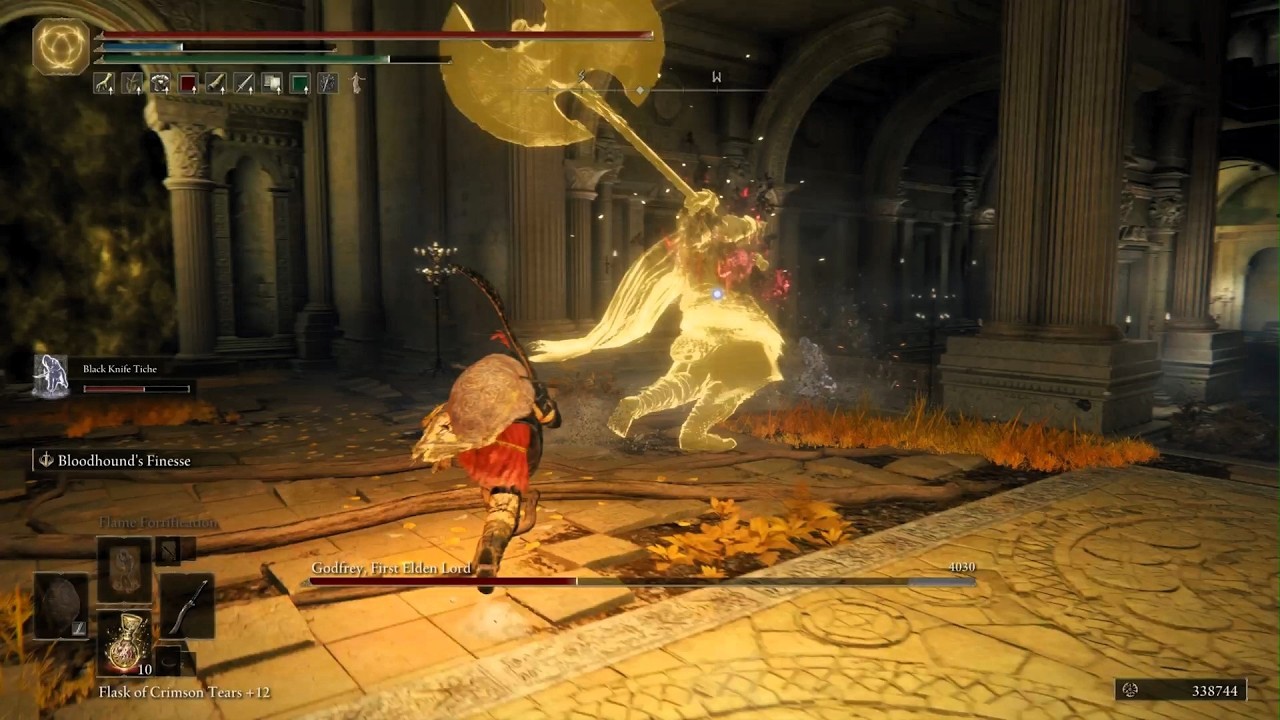 Elden Ring Bossfight Godfrey Golden Shade melee NG+6