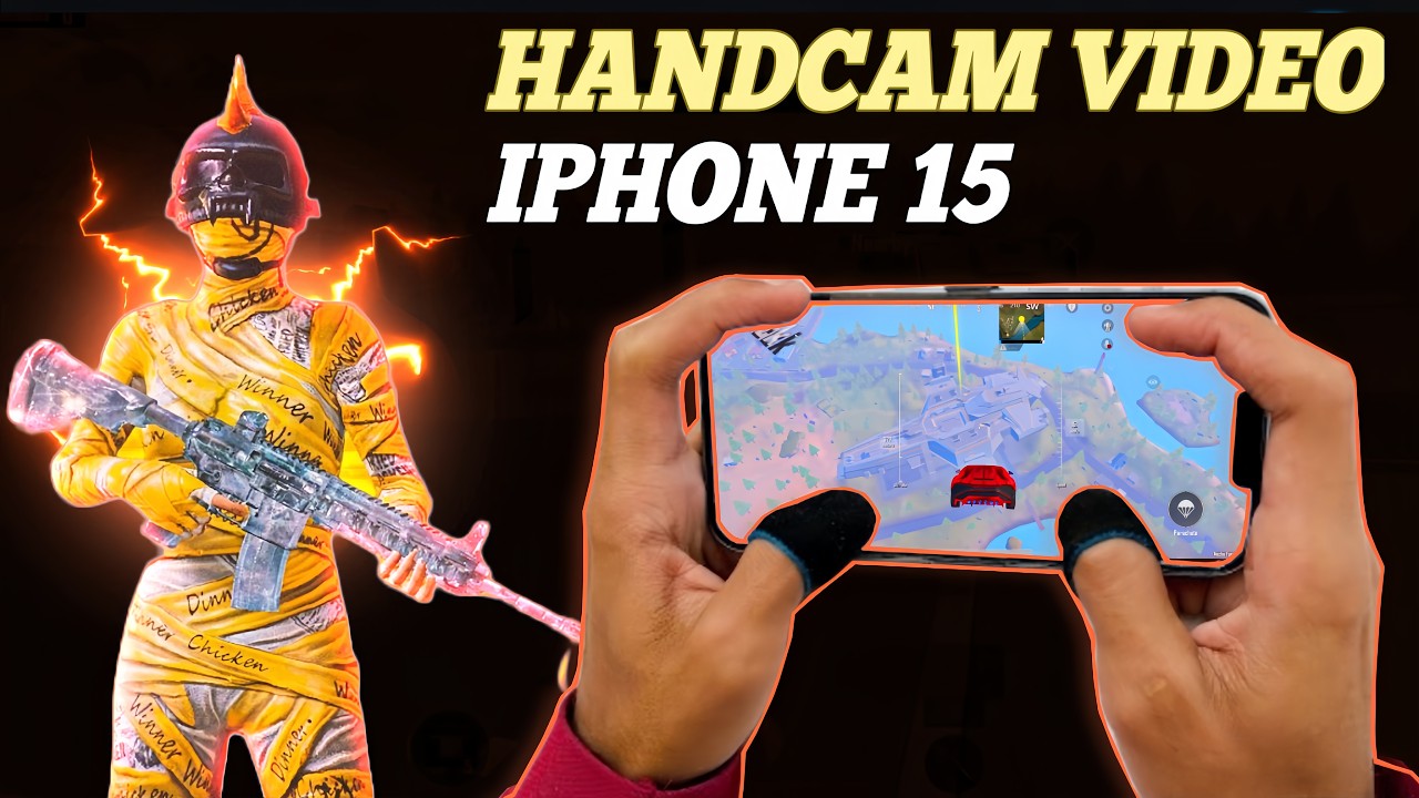 Best HANDCAM 4 Finger +  Gyroscop | iphone 15 pro max🔥 PUBG Mobile