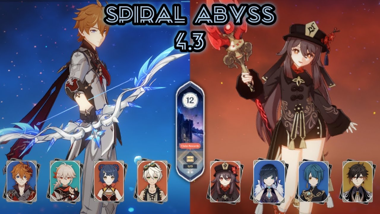 Childe International & Hu Tao double hydro abyss 4.3 floor 12 game play