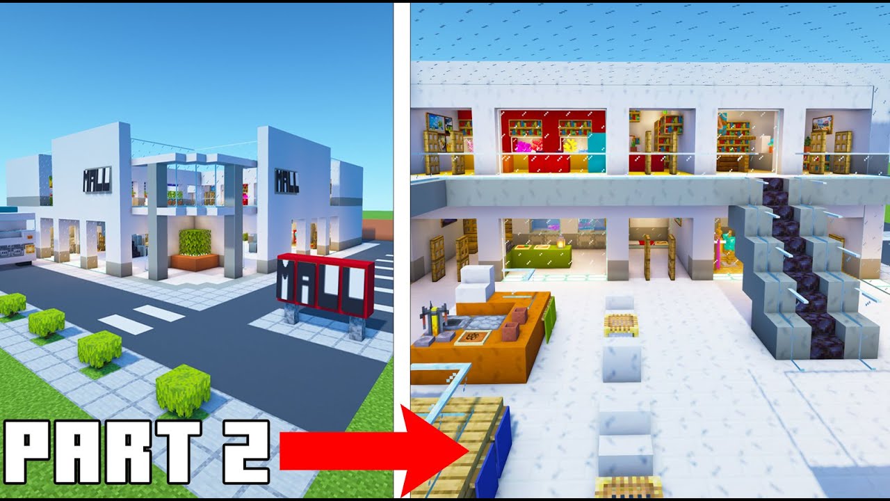 Minecraft Tutorial: How To Make A Mall Part 2 