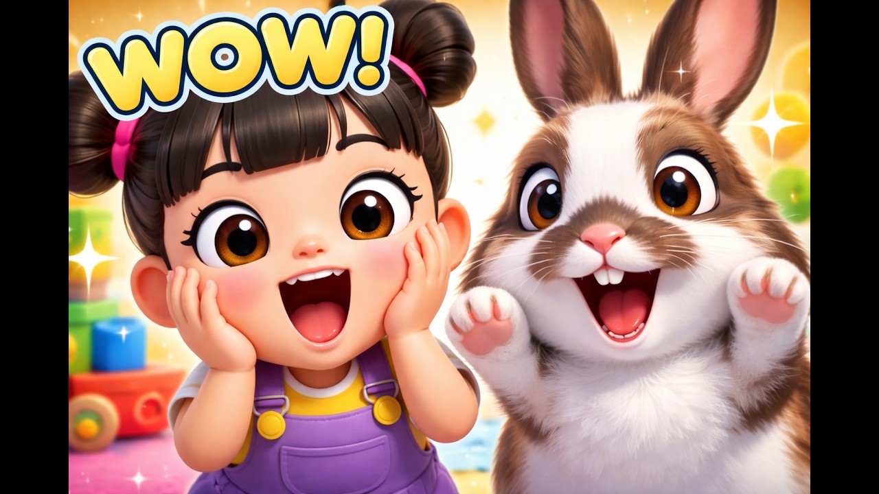 Happy Playtime with a Bunny 🐰  Calm & Colorful Kids Animation