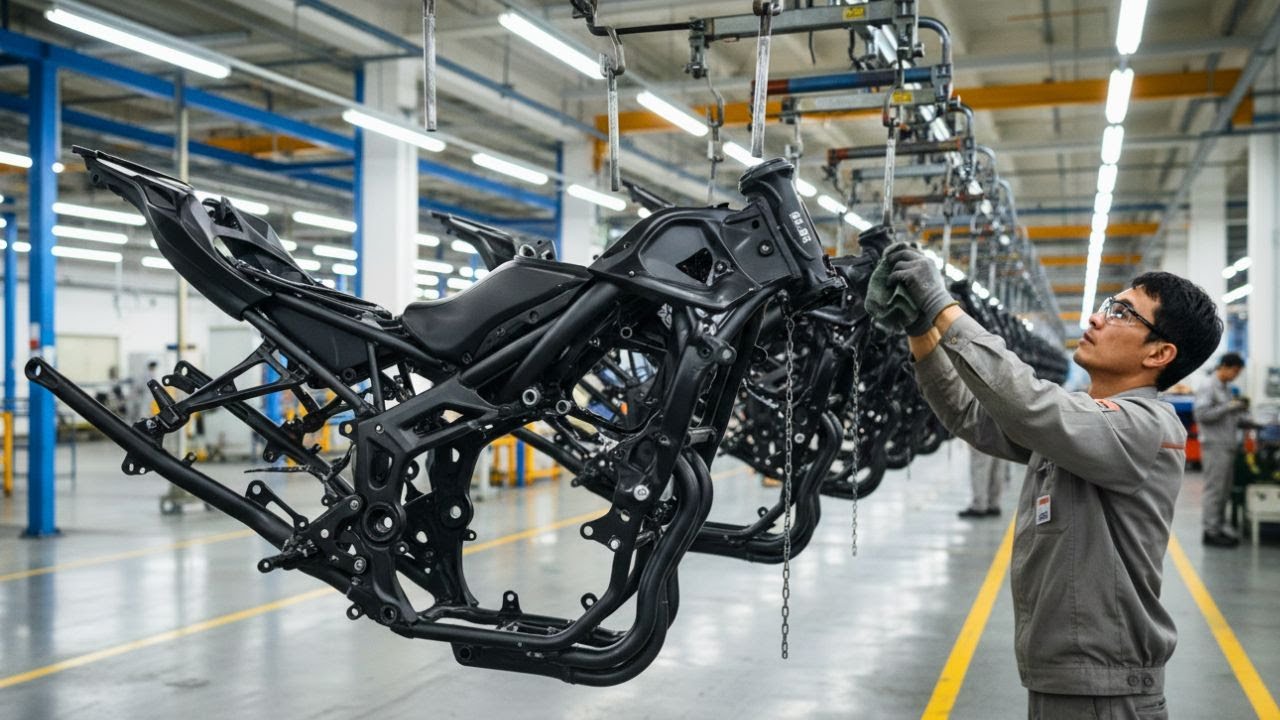 Inside the Motorcycle Frame Factory: Z900 Chassis Build