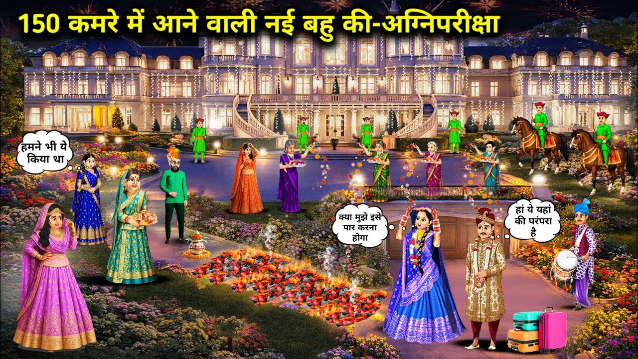 150 कमरे वाले ससुराल में आने वाली नई बहु की -अग्निपरीक्षाllHindi cartoon stories|| The ordeal of ev