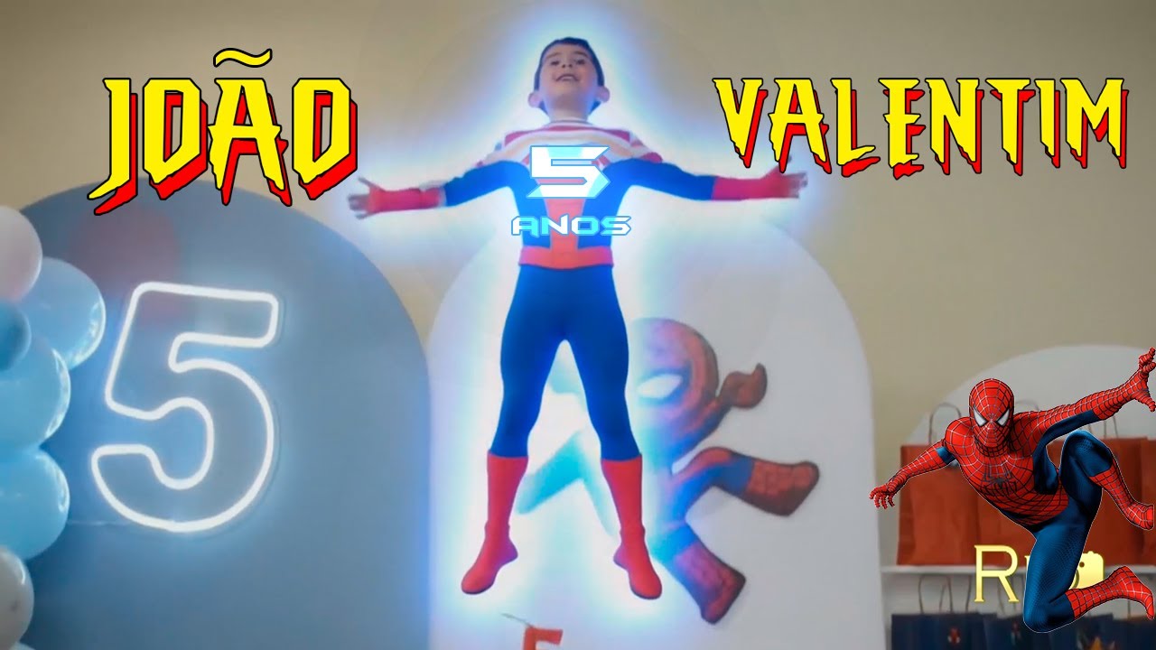 João Valentim 5 anos - Tema Homem aranha - Rio foto e vídeo