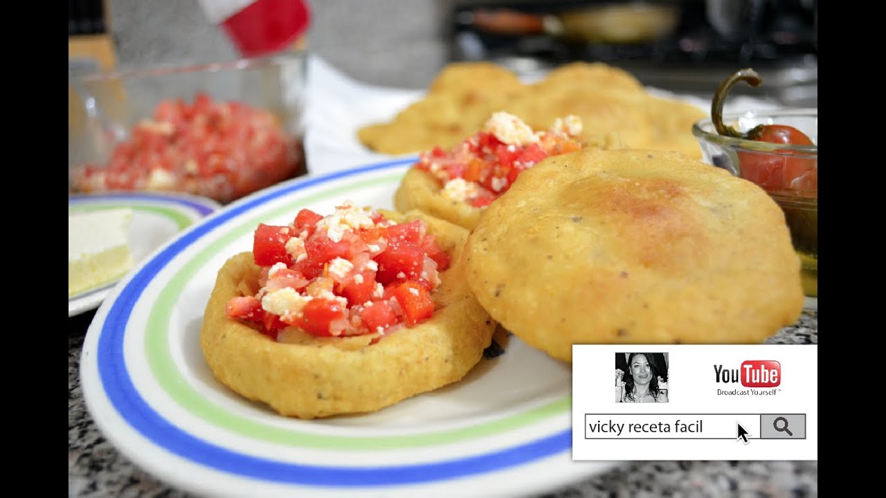 GORDITAS DE MASA DE MAIZ FRITAS | Vicky Receta Facil