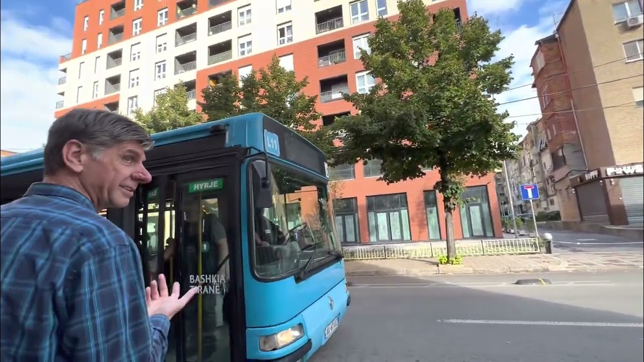 Took The City Bus Going Towards Porcelan 🚃 In Tirana Albania 🇦🇱