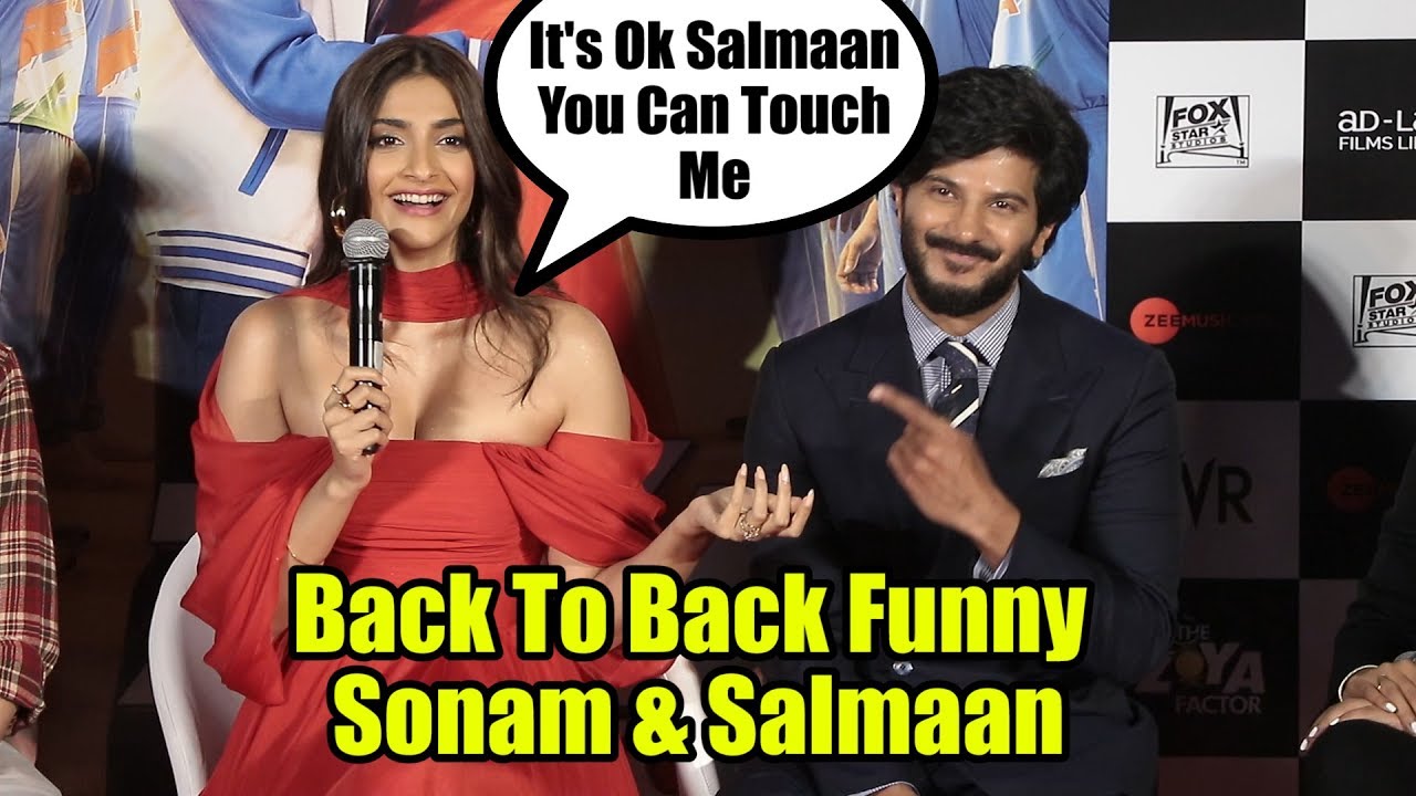 Back To Back Funny Moments | The Zoya Factor Trailer Launch | Sonam K Ahuja | Dulquer Salmaan