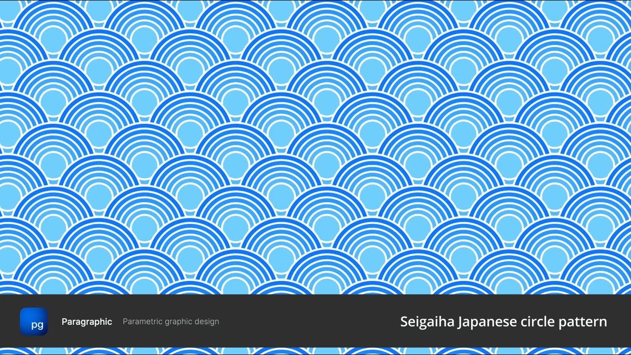 Making a Seigaiha Japanese circle pattern in Paragraphic