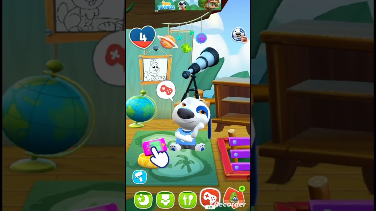 jogando talking ginger e talking Hank 