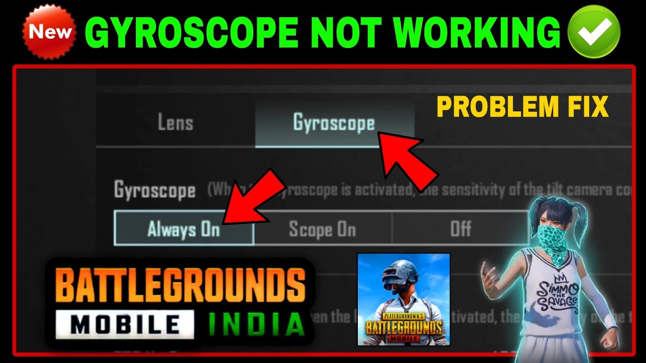GYROSCOPE NOT WORKING PROBLEM in PUBG MOBILE & BGMI | pubg gyro setting | bgmi gyro not working