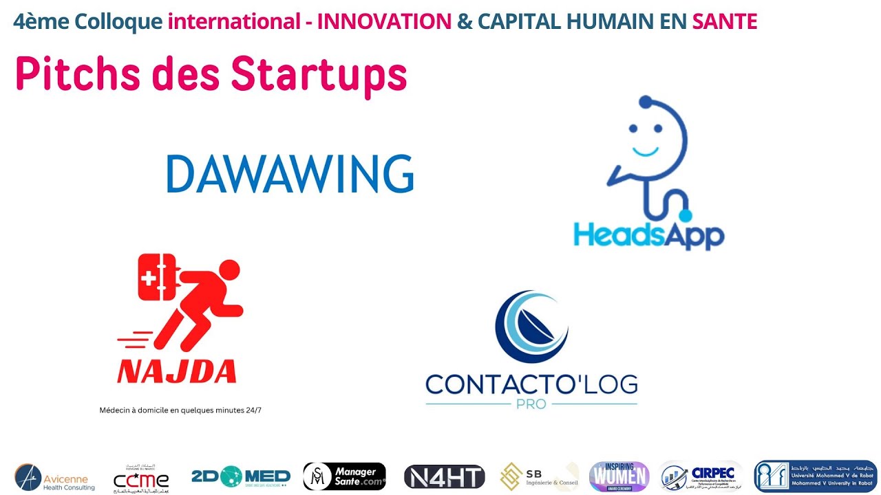 Pitch start-ups finalistes du colloque international sur la santé édition 2024