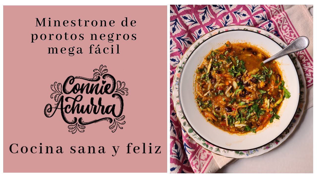 Minestrone de porotos negros ultra fácil