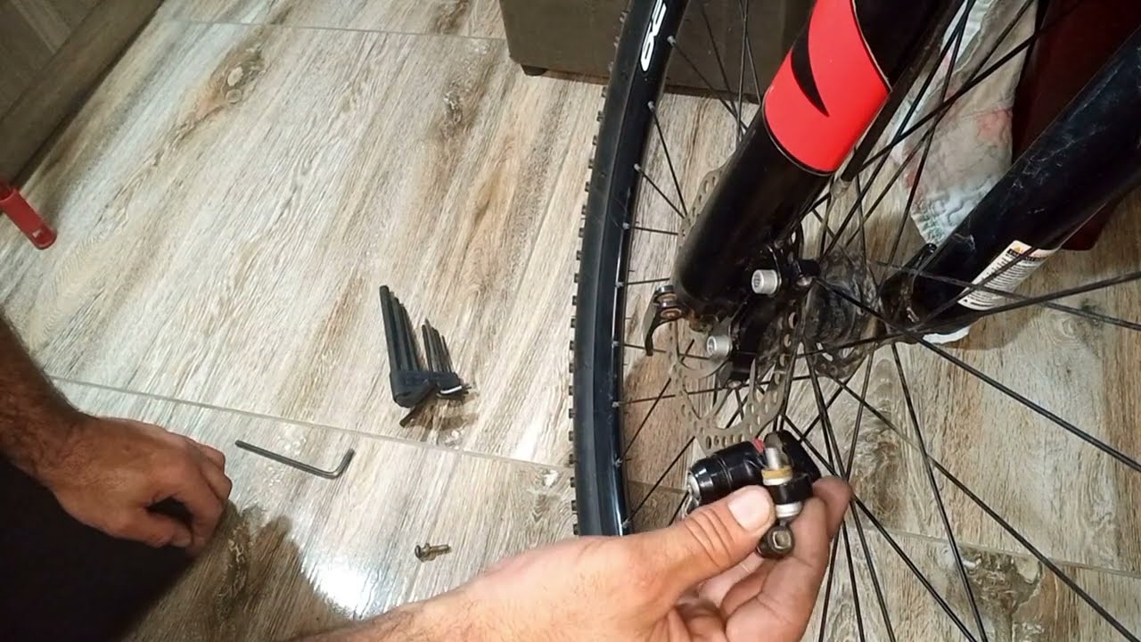 como regular o freio a disco da bike, como montar a pinça do freio a disco, freio a disco