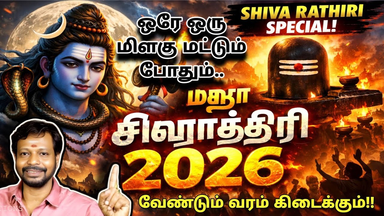 இன்று மஹா சிவராத்திரி 2026 | கர்ம வினை நீங்க,நாள்பட்ட நோய்கள் தீர,செல்வம் சேர 1 மிளகு 3 வில்வ இலை