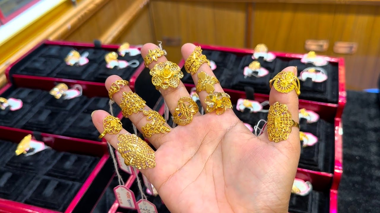 মাত্র ৩ আনা থেকে সোনার আংটি কিনুন 😱😱 | Lightweight Gold Finger Ring Design With Price 