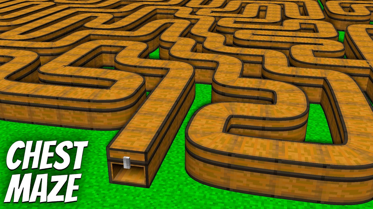 I found a LONGEST CHEST MAZE in Minecraft ! What's INSIDE the MOST CROOKED CHEST ?