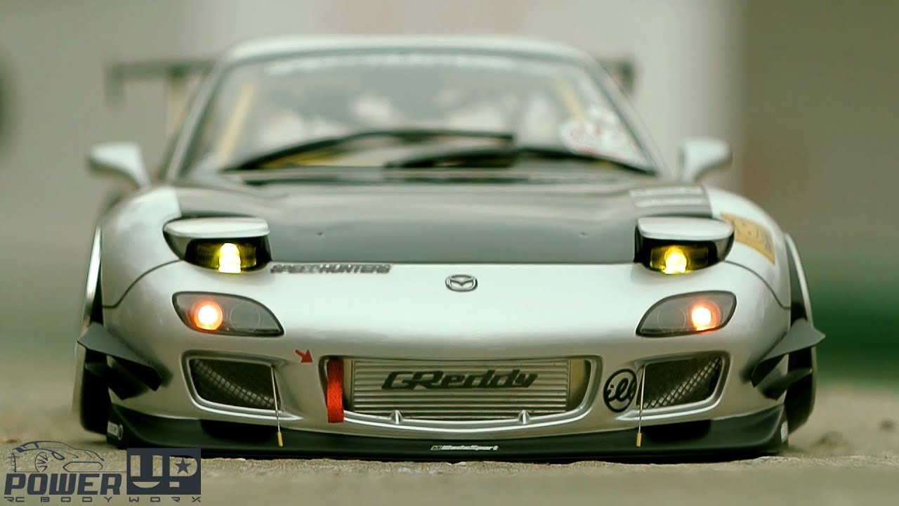 PowerUP Custom RC body Mazda RX7 1/10 Remote control Car model