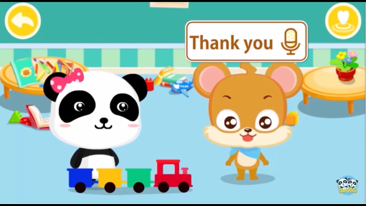 little panda teach you THE MAGIC WORDS，say hello,sorry,bye｜BabyBus Kids Games