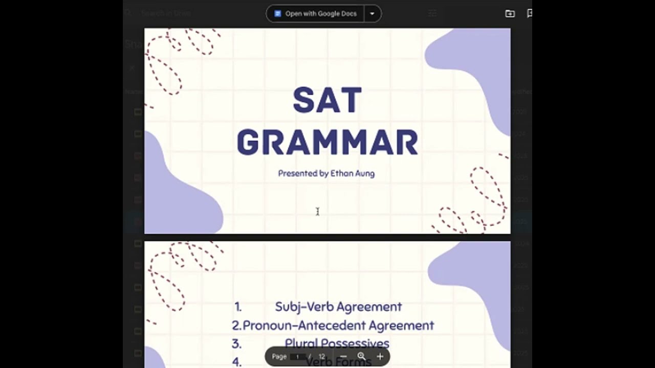 SAT R&W Lesson 3: Grammar