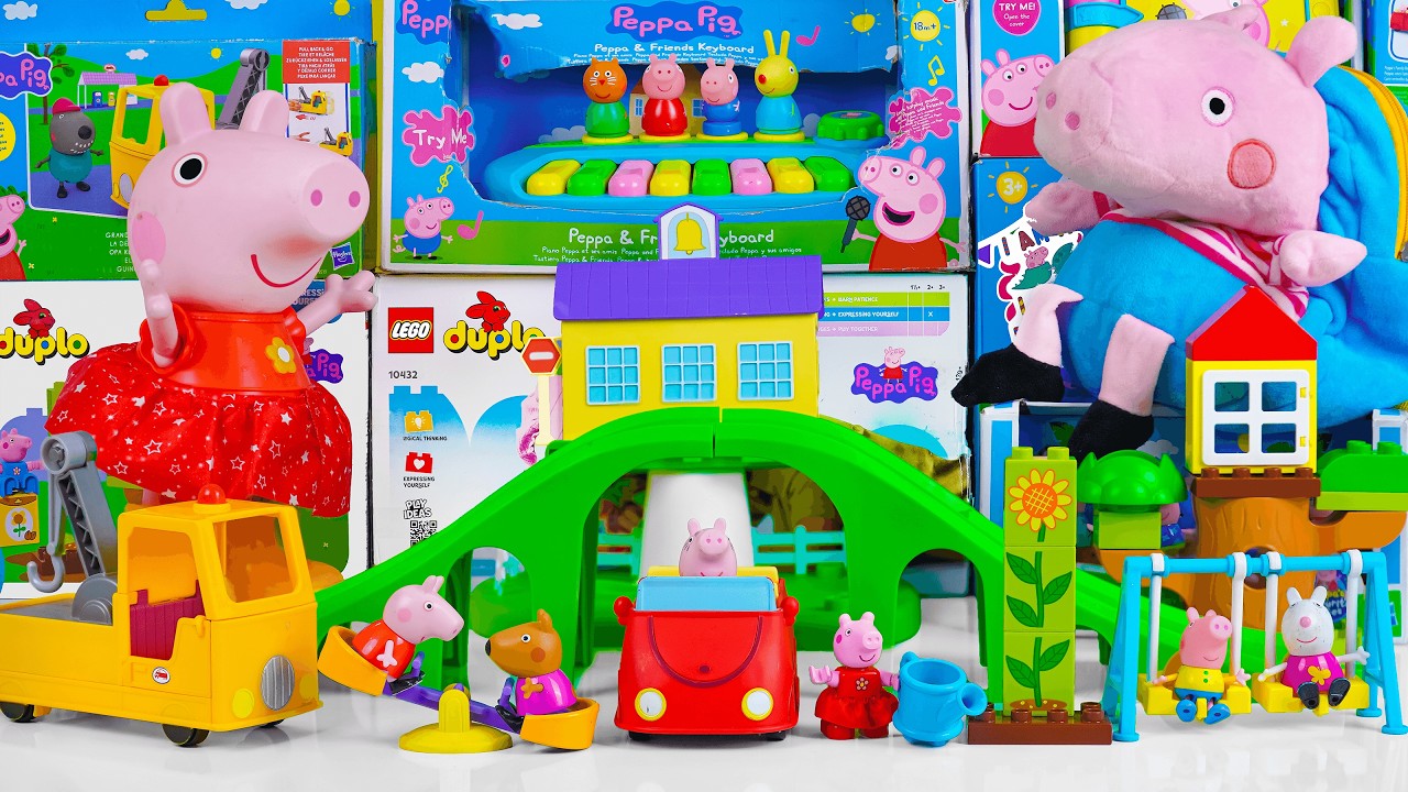 Peppa Pig ASMR | 99+ Minutes Satisfying with Unboxing Cute Peppa Pig All Around Peppa&rsquo;s Town Playset