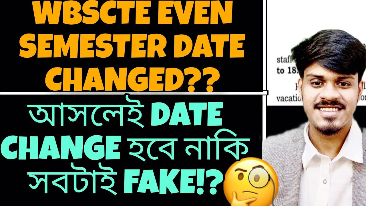 Wbscte New Notice for EVEN SEMESTER  2025 Official or Fake? WBSCTE 2nd, 4th, 6th Semester Exam 2025