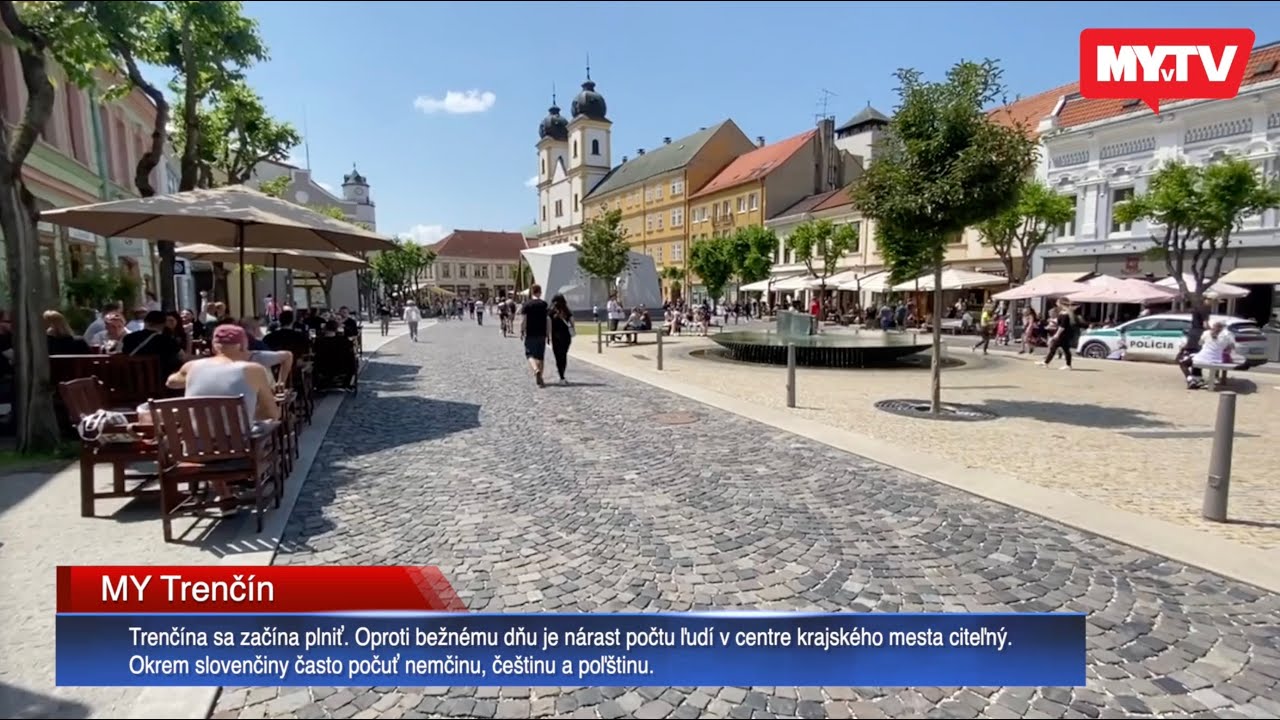 Aktu&aacute;lne: Trenč&iacute;n zaž&iacute;va n&aacute;por ľud&iacute;. V meste s&uacute; pln&eacute; terasy, z&aacute;ťaž zaž&iacute;va aj vlakov&aacute; stanica