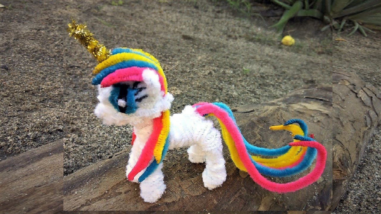 Unicornio con  limpiapipas/pipe cleaner unicorn