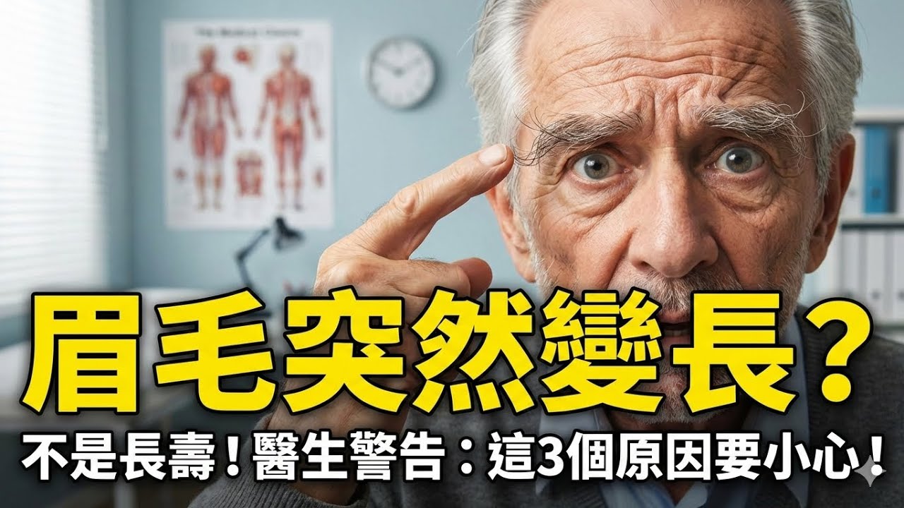 上了年紀的男人的眉毛突然變長？！醫生：多半與3原因有關！