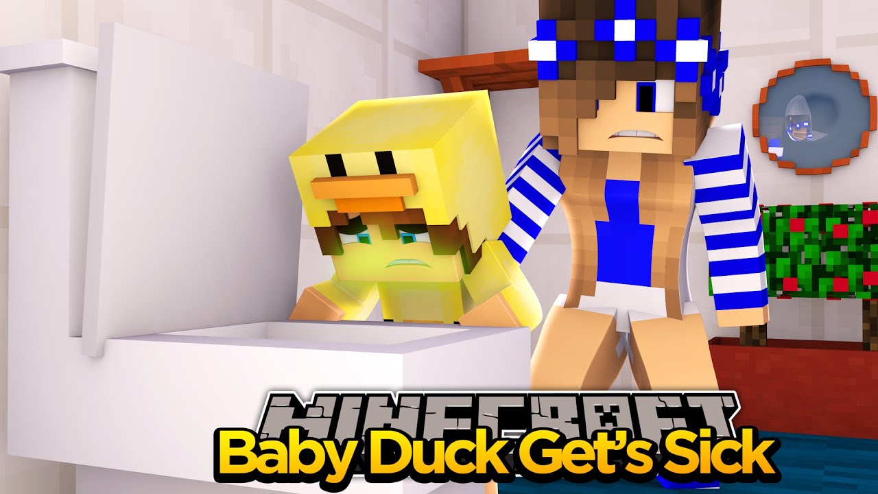 MINECRAFT - BABY DUCK GETS POISONED!!! w/ LITTLE CARLY