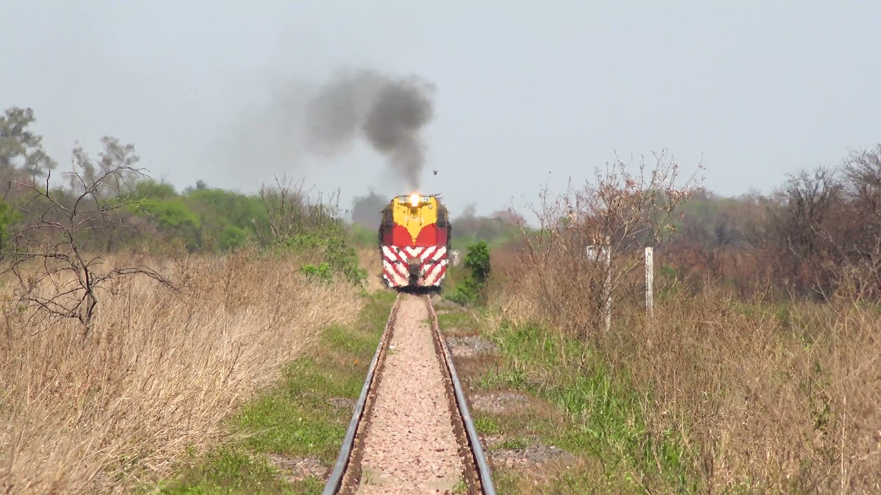 tren a gran velocidad por cercanías de las breñas - chaco