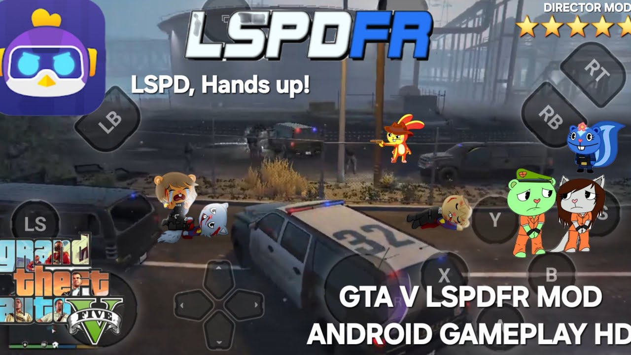 GTA V Police Mod - Playing As A LSPD Officer Police Male (LSPDFR) Chikii Emulator Gameplay Android