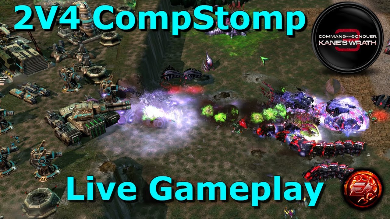 CnC 3 Kanes Wrath , ONE VISION MOD , 2v4 Compstomp vs BRUTAL Ai , W/Mad Animal , HD 2017