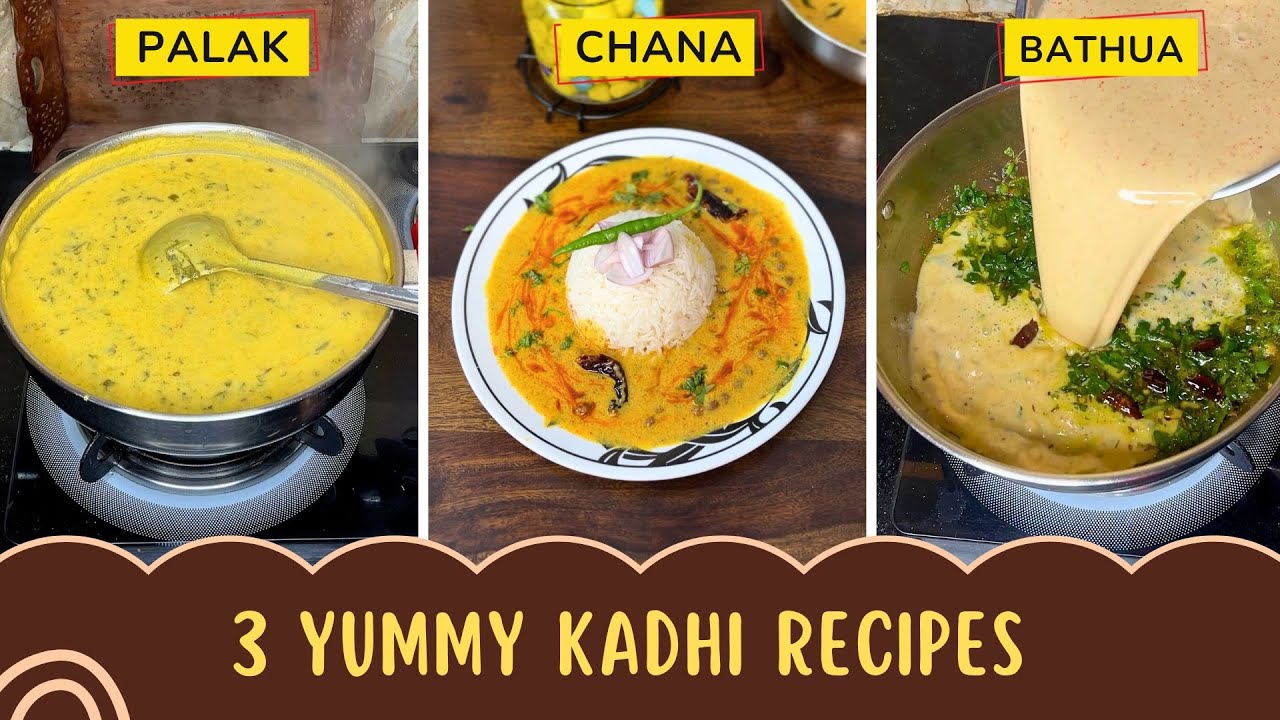 3 Easy Lunch Recipes l How to make healthy and delicious Kadhi l Kadhi recipes #kadhi