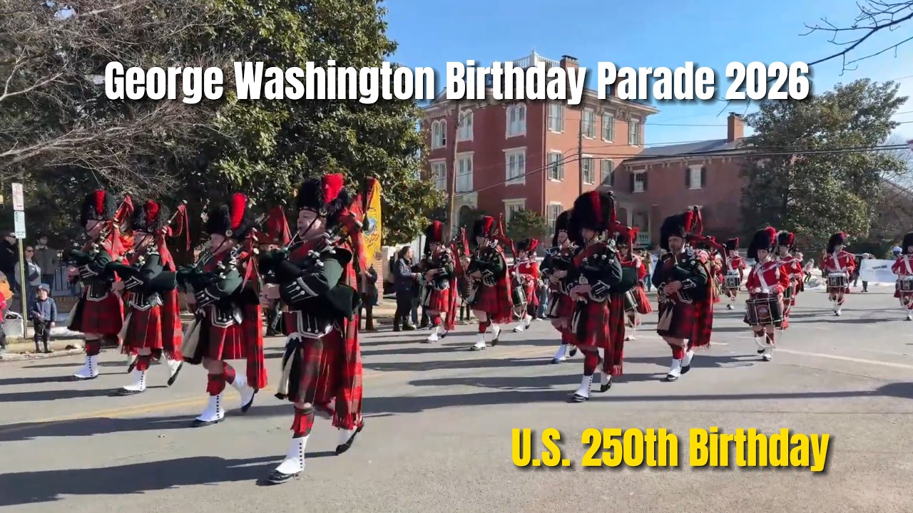 LIVE: George Washington Birthday Parade 2026 | VA250 Celebration in Old Town Alexandria
