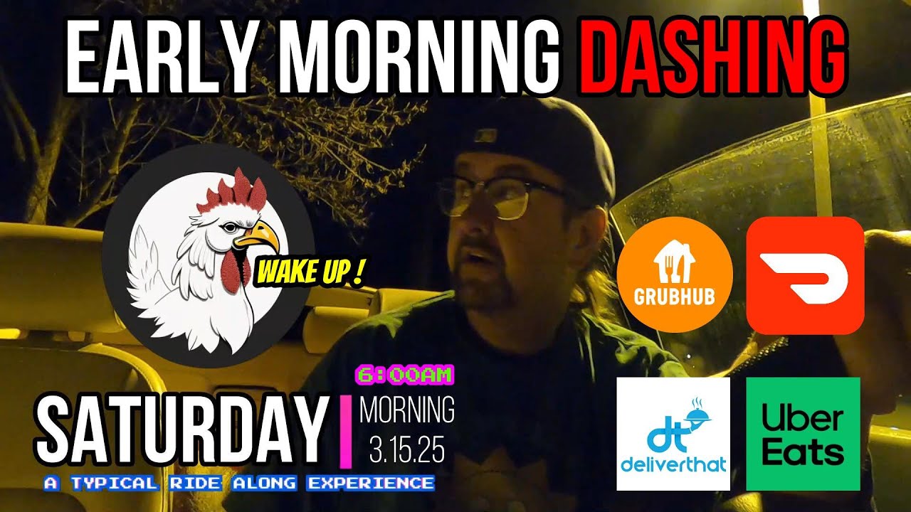 Early morning Dashing with Doordash/Uber Eats #doordash #ubereats
