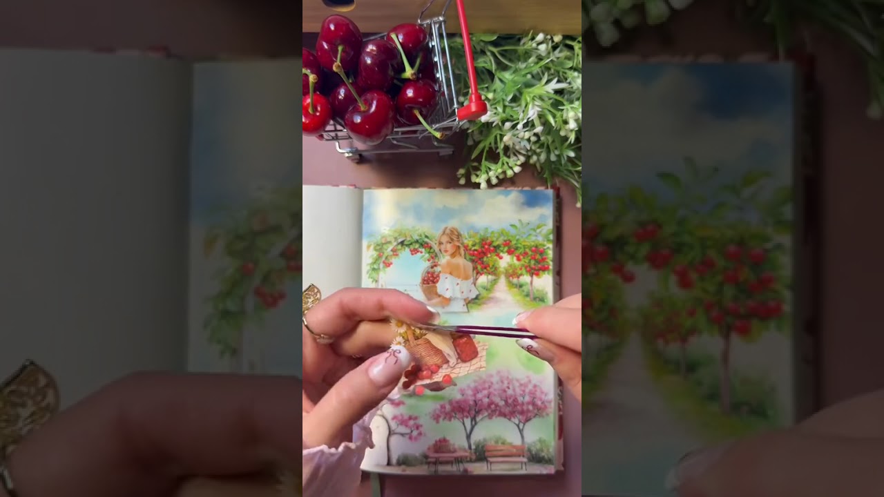 ASMR Journaling/ Cherry Theme 🍒