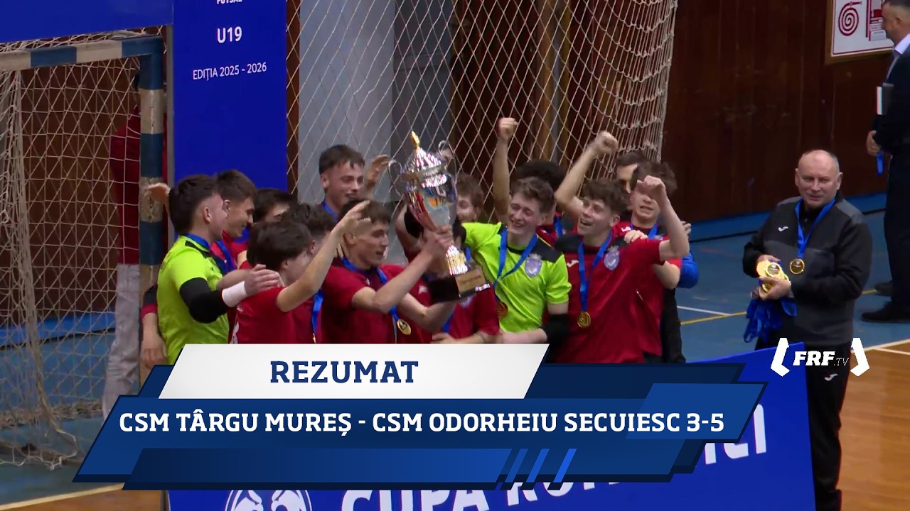 Cupa României Futsal U19, Finală: CSM Târgu Mureș - CSM Odorheiu Secuiesc 3-5 (Rezumat, 23.02.2026)