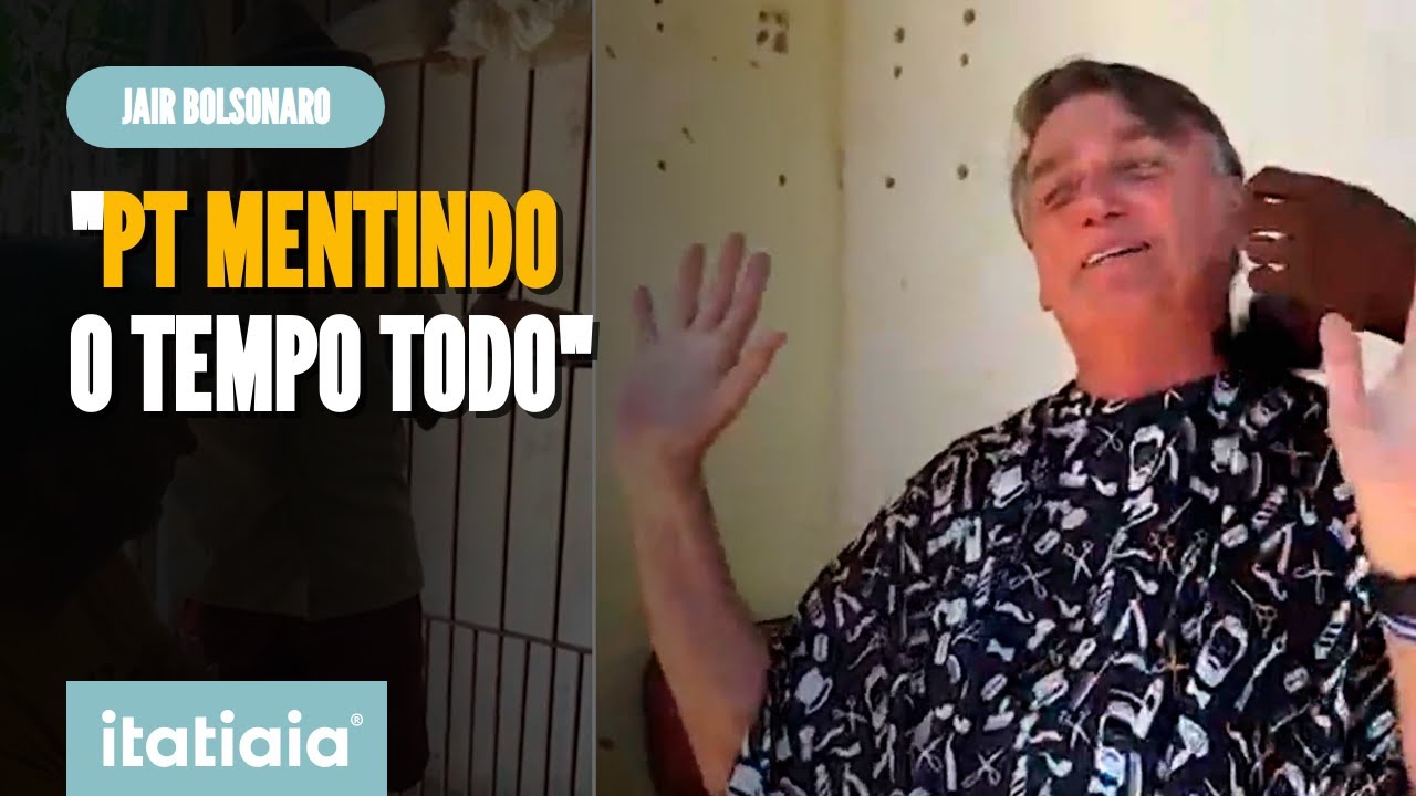 BOLSONARO IRONIZA GOVERNO LULA DURANTE CORTE DE CABELO NO LITORAL ALAGOANO