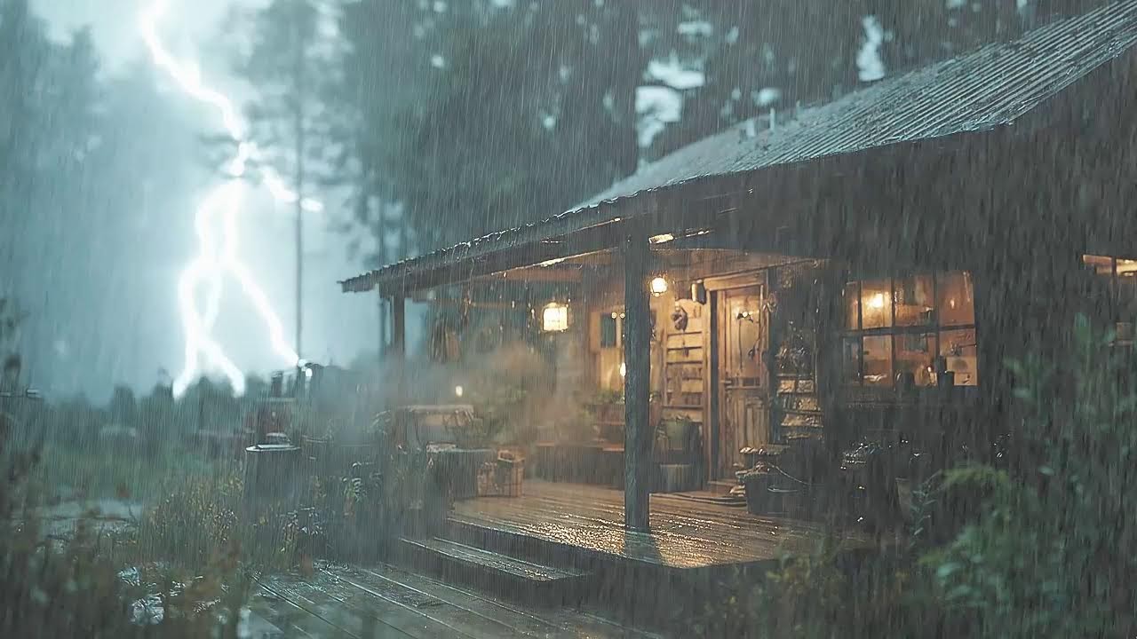 Rain Sounds For Sleeping 2026 - Sleep in Minutes | Night Thunderstorm Ambience | ASMR Sleep Aid