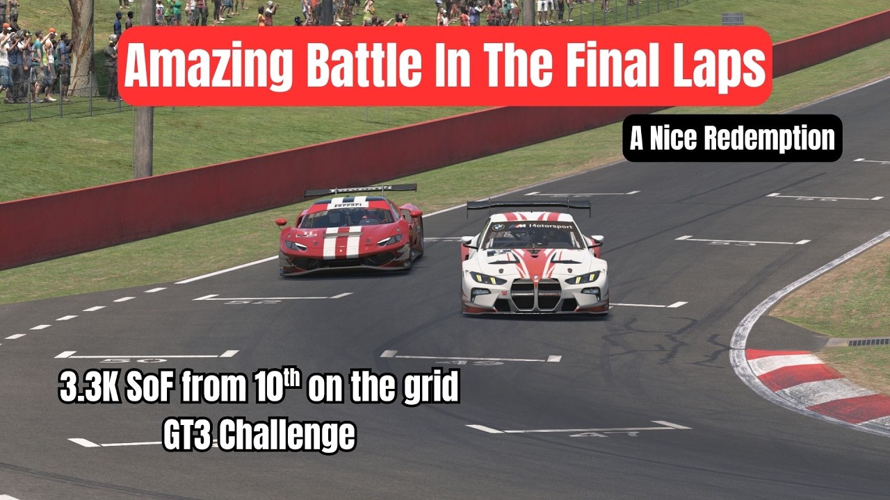 Bathurst GT3 Challenge - REDEMPTION DAY with great and clean battles starting pretty far back!