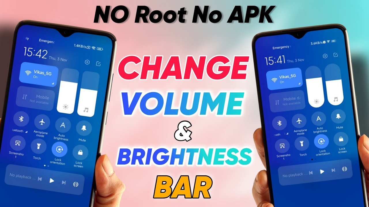 CHANGE MIUI 13 Control Centre VOLUME & BRIGHTNESS BAR ⚡NEW LOOK⚡Round corner Shape 🔥No Root & No Apk